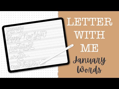 Procreate Lettering Tutorial | January Words | LETTER WITH ME