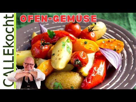 Ofen gebackenes GEMÜSE & HÄHNCHEN: Das gesunde & leckere Abendessen!