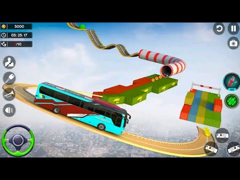 Impossible Bus Stunt Simulator 3D - Mega Ramp Impossible Tracks Bus Driving -Android GamePlay
