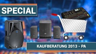 PA Kaufberatung 2013 - Die besten Audiosysteme für DJs