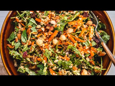 Moroccan Carrot Chickpea and Quinoa Salad | EASY VEGAN &amp; GLUTEN-FREE