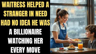 Waitress Helped a Stranger in Need Had No Idea He Was a Billionaire Watching Her Every Move