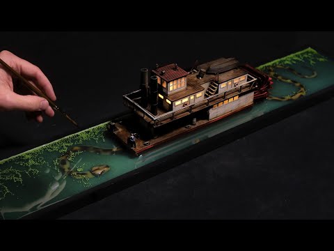 Anaconda in Resin | Riverboat Epoxy Diorama