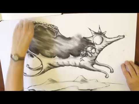 Watch Debi Gliori illustrate Dragon and Penguin from 'Dragon Loves Penguin'