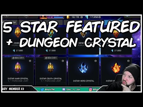 5 Star Featured & 5 Star Dungeon Crystal Opening!