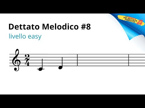Dettato Melodico N°8 EASY: esercizio facile di dettato con RISOLUZIONE GUIDATA