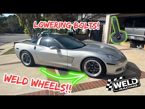 C6 CORVETTE GETS WELD WHEELS & LOWERING BOLTS!!!