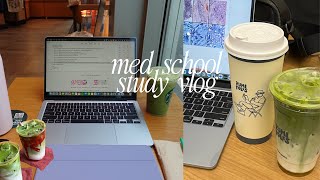 med school study vlog  🩺 | productive week in uni, anatomy test, studying in cafes 🍵 