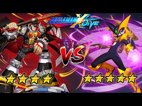 Gangsta Boy Sigma 4* Vs Bass Cross MegaMan 5* - Mega Man X DiVE (Mobile Controls PvP)