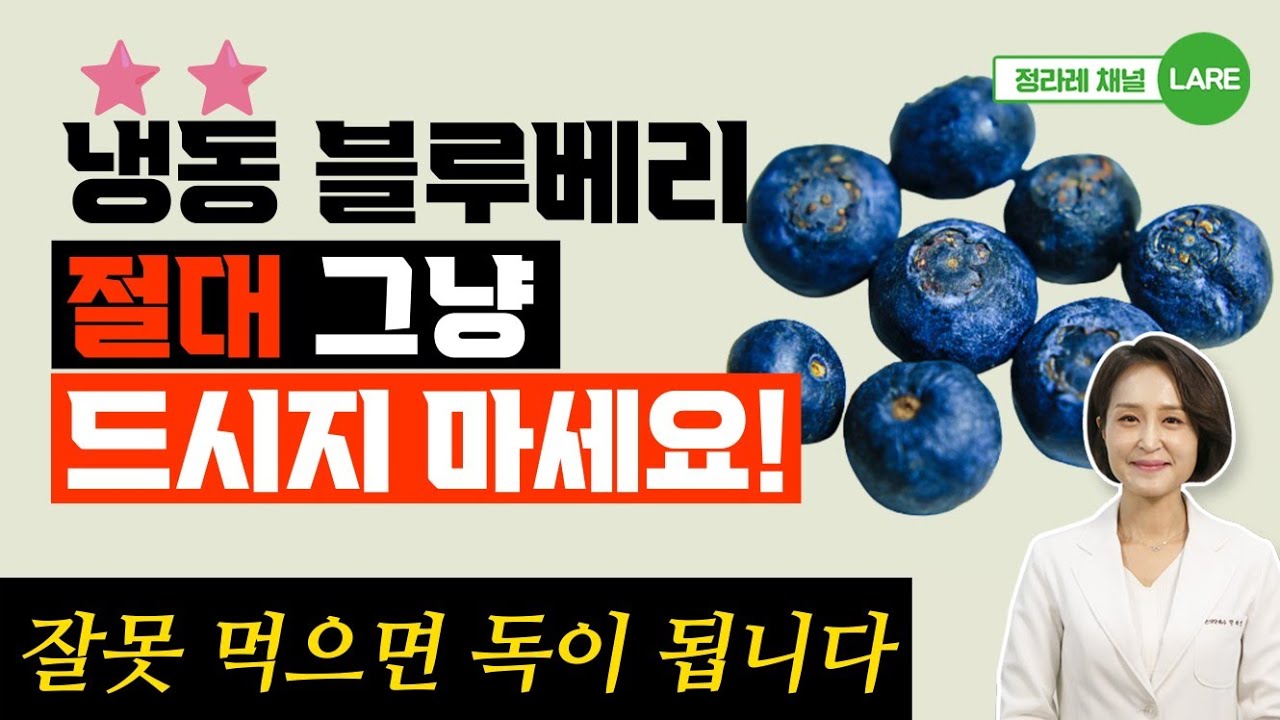 냉동 블루베리 그냥 먹으면 안되는 이유! 블루베리와 함께 먹으면 좋은 음식 [정라레]