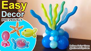 Easy Under the Sea Balloon Decoration for Beginners 🎈 Seaweed DIY TUTORIAL