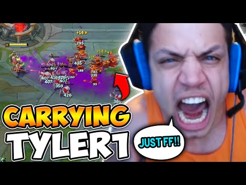 Tyler1 wanted to FF this game but I carried him with proxy Singed (Don't Miss This One)