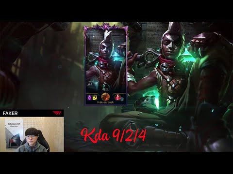 Highlights T1 Faker | Ekko vs Syndra | KDA 9/2/4