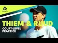 Dominic Thiem & Casper Ruud Court-Level Practice | Madrid 2022