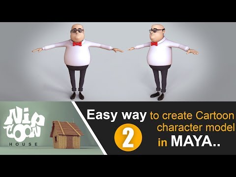 Easy way to create a cartoon character model in maya (part-02)
