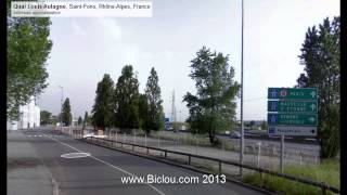 preview picture of video 'Essai de parcours vélo st fons givors sur le halage du rhone viarhona'
