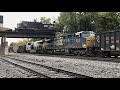 CSX Coal Train Goes Under Norfolk Southern Train! Coal Train With DPU In Kenova West Virginia On CSX