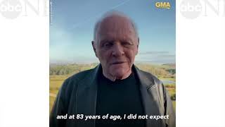 Anthony Hopkins pays tribute to Chadwick Boseman in his Oscars acceptance speech
