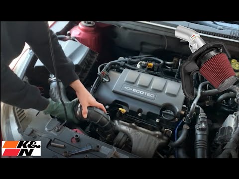 11-16 Chevy Cruze ECO 1.4T K&N Cold Air Intake System INSTALL & SOUNDS