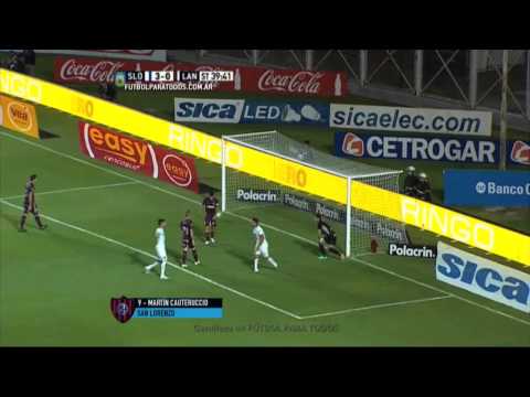 Gol de Cauteruccio. San Lorenzo 4 - Lanús 0. Fecha 7. Primera División 2015. FPT.