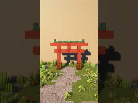 Crafting a massive Japanese Torii Gate ⛩️ in Minecraft!