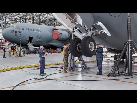 Inside US Air Force Billion $ Centers Repairing US Largest Planes