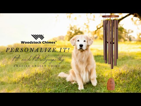 Personalize It! Memorial Pet - Amazing Grace Chime - Medium, Silver