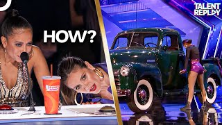 Download lagu She Folded Herself In Half... And Started Walking! | America's Got Talent mp3