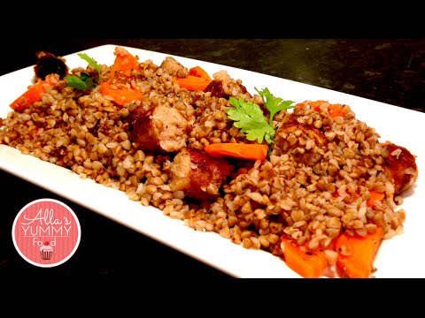 Weightloss Recipe: Latvian Buckwheat - Гречневая диета, Гречка с сосисками