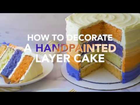 How to Decorate a Handpainted Layer Cake