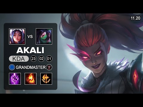 Akali Mid vs Irelia - EUW Grandmaster - Season 11 Patch 11.20