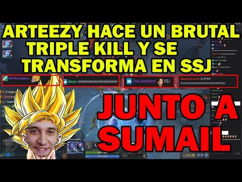 ARTEEZY Y SUMAIL RANKEANDO GRINGO SE LOKEA Y LO COMPARA CON GOKU | DOTA 2 COSAS