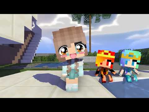 MONSTER SCHOOL :ICE AND FIRE PRINCESS CHICKEN WING -MINECRAFT ANIMATION