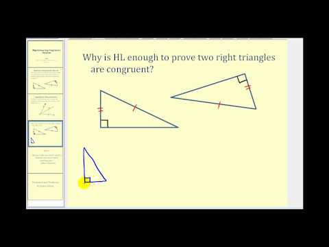 Hypotenuse - Leg Congruence Theorem