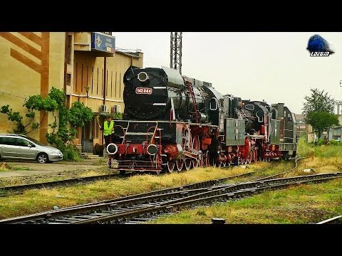 Aburoasa 142.044 & Neagra 230.142 Steam Locomotive/Dampflok in Oradea [Rain Edition]