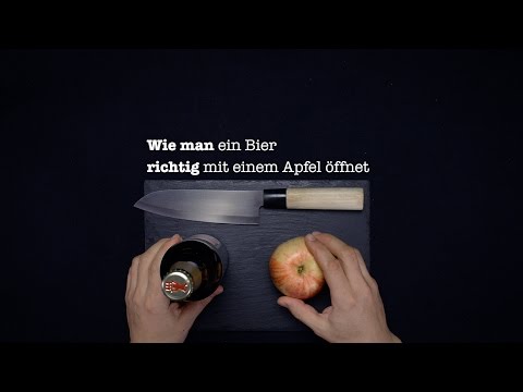 wie man richtig... EIN BIER MIT EINEM APFEL ÖFFNET (Lifehack)
