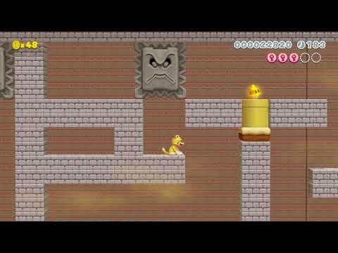 World 2-7 Pouncy Pyramid Peril bfy 3rd Bunny - Super Mario Maker 2 - No Commentary 1ca