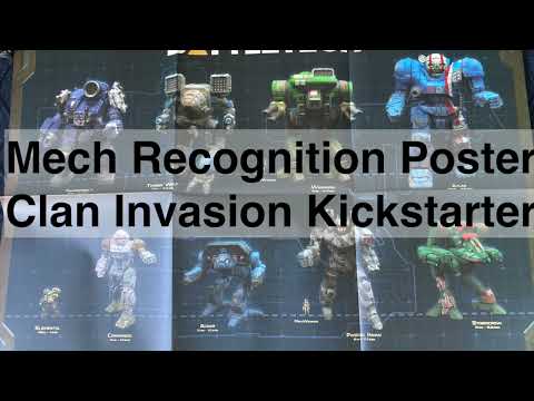 Battlemech Recognition Poster - Clan Invasion Kickstarter (Battletech)