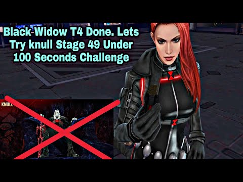 Black Widow T4 Done | Lets Try knull Stage 49 Under 100 Seconds Challenge - Marvel Future Fight