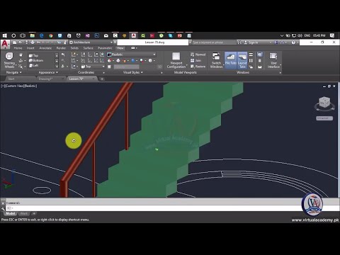 How to Make Round Stairs in AutoCAD | 3D stair |...