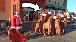 SANTA'S SLEIGH IN THE DRIVE THRU!