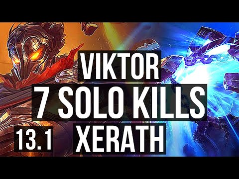 VIKTOR vs XERATH (MID) | 7 solo kills, 66% winrate, Godlike | EUW Master | 13.1