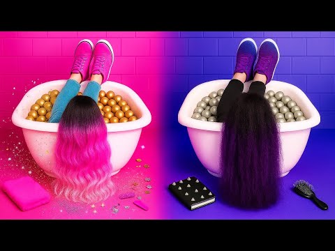 THIN vs THICK Hair WAR! 💆‍♀️💖 Hair Hacks, Fails & Prom Drama