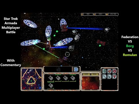 Star Trek Armada Multiplayer Battle | 3 Way! | Fed Rom Borg | With Commentary |