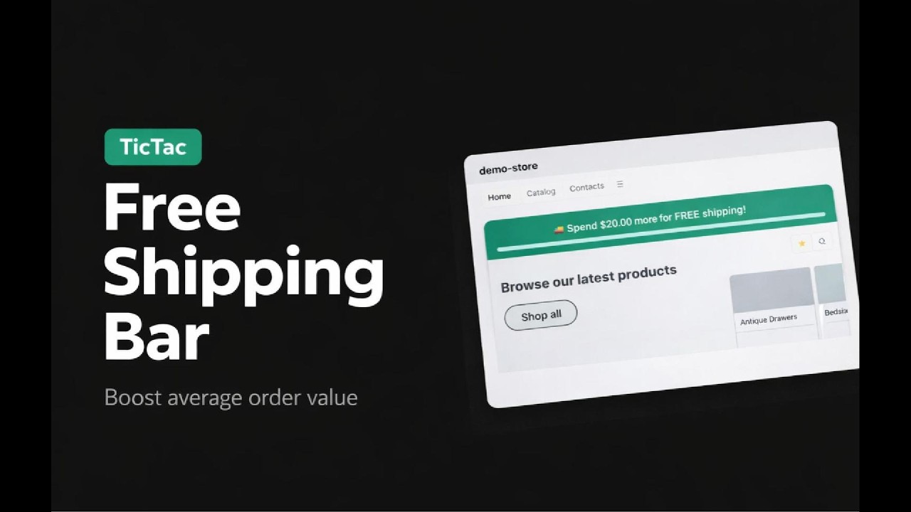 TicTac ‑ Timer, Bar & Upsell Demo
