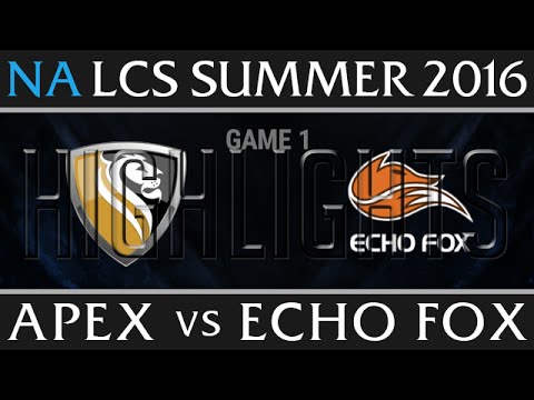 Apex vs Echo Fox Game 1 Highlights - NA LCS Week 4 Day 3 Summer 2016 - APX vs FOX G1
