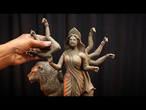 Mitti ki serawali devi mata ki murti banana | durga murti making