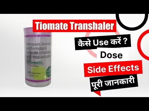 Inhalers with spacers tiomate transhaler 180metered doses, f...