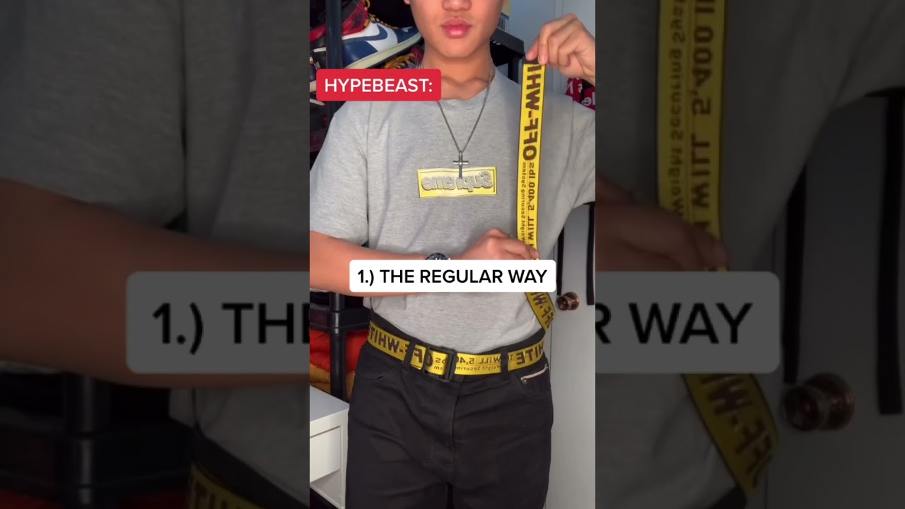 HYPEBEAST: “3 WAYS TO WEAR ON OFF-WHITE BELT” 🚧 🔥 *HOW TO GUIDE #shorts #streetwear