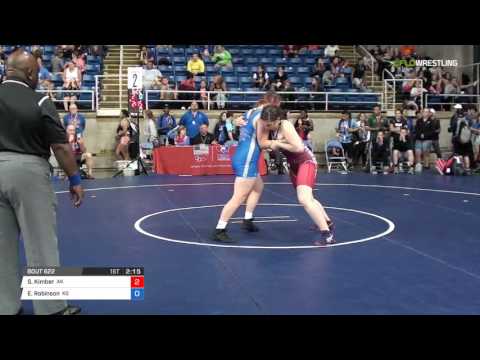 Junior WM 164 Quarter-Finals - Sydnee Kimber (AK) vs. Elisa Robinson (KS)